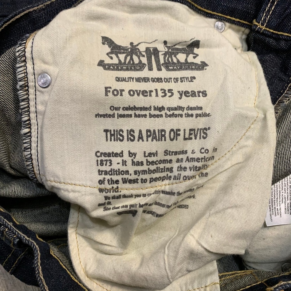 Levi's 559 Jeans Men's Dark Wash Straight Fit Relaxed Classic Denim W33 L32 - Picture 12 of 13